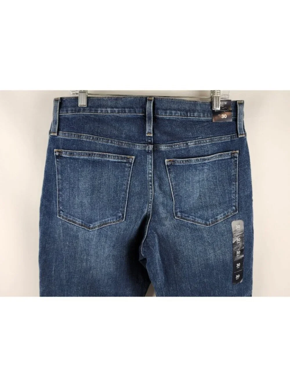 J Crew Jeans Womens 30x28 Blue Slim Boyfriend Denim Pants All Day Stretch NWT